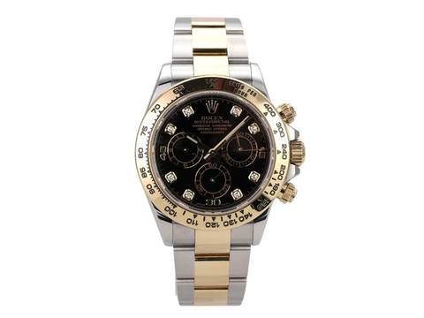  Rolex Daytona Edelstahl / Gelbgold Ref. 116503 Schwarz Diamant 