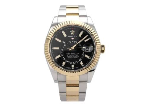  Rolex Sky-Dweller Edelstahl / Gelbgold Ref. 326933 schwarzes Zifferblatt 