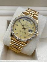 Thumbnail von Rolex Day-Date 36 Top Condition Champagne Diamond Dial Bezel High quality A.M.