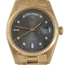 Thumbnail von Rolex Day-Date 1803 President Factory Grey diamonds dial yellow gold 18KT Full Set
