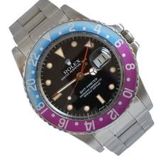 Thumbnail von Rolex GMT-Master 16750 never polished fuchsia bezel Full Set TOP Condition 1986's Full Set TOP Condition 1986's