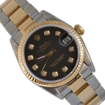  Rolex Datejust 31 68273 Medium 31MM black diamonds dial Full Set 