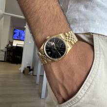 Thumbnail von Rolex Datejust 16018 President black dial Full Set TOP Condition 1986