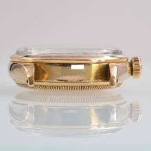 Thumbnail von Rolex Oyster Perpetual 6284 green enamel dial rose gold 18KT very rare 1957