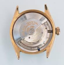 Thumbnail von Rolex Oyster Perpetual 6284 green enamel dial rose gold 18KT very rare 1957