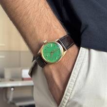 Thumbnail von Rolex Oyster Perpetual 6284 green enamel dial rose gold 18KT very rare 1957