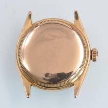 Thumbnail von Rolex Oyster Perpetual 6284 green enamel dial rose gold 18KT very rare 1957