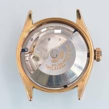 Thumbnail von Rolex Oyster Perpetual 6284 green enamel dial rose gold 18KT very rare 1957