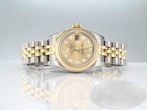 Thumbnail von Rolex Lady-Datejust 179173 2014 Stahl Gelbgold 750 Diamanten Automatik Gold