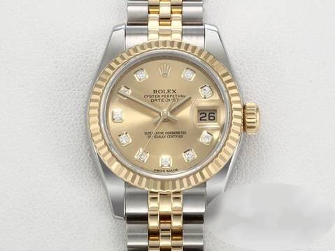  Rolex Lady-Datejust 179173 2014 Stahl Gelbgold 750 Diamanten Automatik Gold 