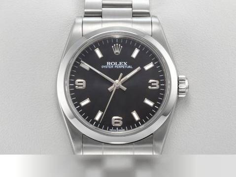  Rolex Oyster Perpetual 31 Mm 2007 Edelstahl Automatik Stahl Stainless Steel Oyster-band Black Dial 