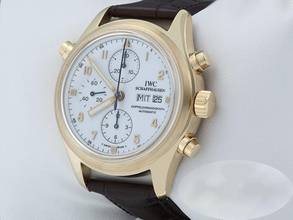 Thumbnail von IWC Pilot's Watch Double Chronograph Pilot Double Chronograph 750 Yellow Gold Iw3711 Automatic 18kt Yellow Gold Black Dial