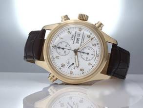 Thumbnail von IWC Pilot's Watch Double Chronograph Pilot Double Chronograph 750 Yellow Gold Iw3711 Automatic 18kt Yellow Gold Black Dial
