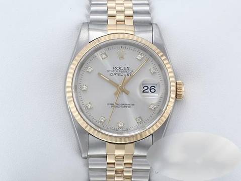  Rolex Datejust 36mm 16233 Edelstahl Gelbgold 750 Automatik Stainless Steel 18kt Yellow Gold Jubilé-band Chronometer Oyster 