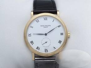 Thumbnail von Patek Philippe Calatrava 3919 Gelbgold 750 1987 Handaufzug 18kt Yelllow Gold Herren Damen White Dial