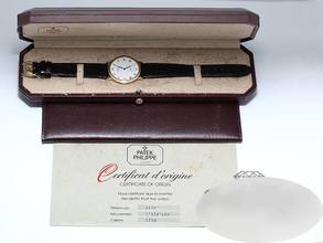 Thumbnail von Patek Philippe Calatrava 3919 Gelbgold 750 1987 Handaufzug 18kt Yelllow Gold Herren Damen White Dial