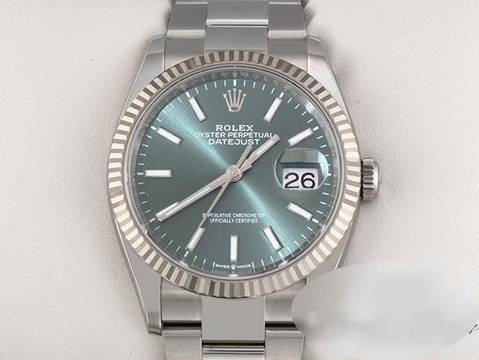  Rolex Datejust 36mm 126234 2022 Stahl Weissgold 750 Grün Automatik Stainless Steel 18kt White Gold Oyster-band Chronometer Green Dial 