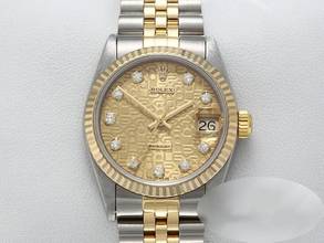 Thumbnail von Rolex Datejust 31 Medium Datejust 31mm 2002 Stahl Gelbgold 750 Diamanten Automatik Stainless Steel 18kt Yellow Gold Damen Jubilé-band Chronometer Oyster