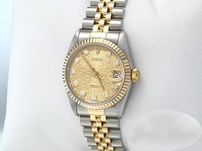 Thumbnail von Rolex Datejust 31 Medium Datejust 31mm 2002 Stahl Gelbgold 750 Diamanten Automatik Stainless Steel 18kt Yellow Gold Damen Jubilé-band Chronometer Oyster