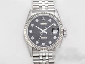 Thumbnail von Rolex Datejust 31mm Stahl Weissgold 750 Diamanten Automatik Stainless Steel 18kt White Gold Jubilé-band Chronometer Oyster Black Dial