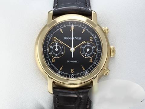  Audemars Piguet Jules Audemars 25859ba Gelbgold 750 Chronograph 1999 Automatik 18kt Yellow Gold Black Dial 