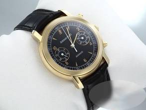 Thumbnail von Audemars Piguet Jules Audemars 25859ba Yellow Gold 750 Chronograph 1999 Automatic 18kt Yellow Gold Black Dial