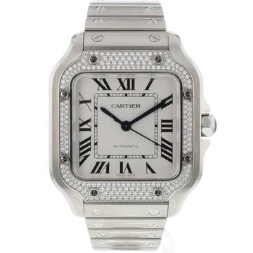  Cartier Santos Medium Diamonds W4SA0005 