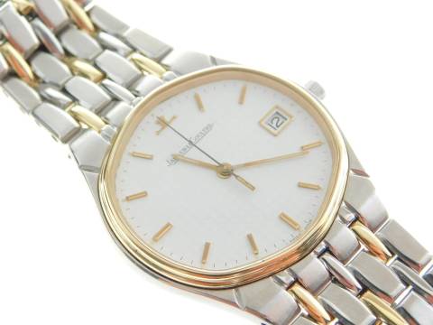 Jaeger-LeCoultre Albatros Stahl Gelbgold Herrenuhr mit Datum 35 mm im TOP Zustand seltene Version volle Band Kaliber 608
