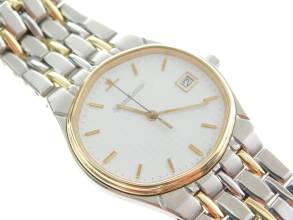 Thumbnail von Jaeger-LeCoultre Albatros steel yellow gold men's watch with date, 35 mm, in TOP condition, rare version, full bracelet, caliber 608