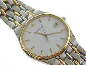Thumbnail von Jaeger-LeCoultre Albatros steel yellow gold men's watch with date, 35 mm, in TOP condition, rare version, full bracelet, caliber 608