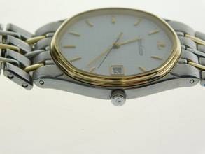 Thumbnail von Jaeger-LeCoultre Albatros steel yellow gold men's watch with date, 35 mm, in TOP condition, rare version, full bracelet, caliber 608