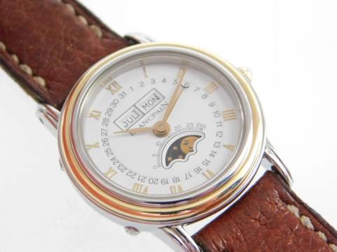 Blancpain Villeret Lady 18 Kt Gelbgold / Edelstahl Automatik Villeret Vollkalender Mondphase original Band und Schließe
