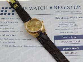Thumbnail von Rolex Day-Date Oysterquartz 18 Karat Gold Saphirglas Krokoband TOP 36 mm massiv 18 Karat Gelbgold von 1979