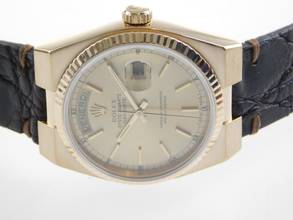 Thumbnail von Rolex Day-Date Oysterquartz 18 Karat Gold Saphirglas Krokoband TOP 36 mm massiv 18 Karat Gelbgold von 1979