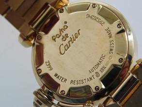 Thumbnail von Cartier Pasha 18 Karat Gelbgold Pasha Grille mit original Brillant Besatz im Full Set wie Neu original Besatz alle Papiere checked by Cartier !