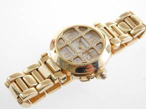 Thumbnail von Cartier Pasha 18 Karat Gelbgold Pasha Grille mit original Brillant Besatz im Full Set wie Neu original Besatz alle Papiere checked by Cartier !