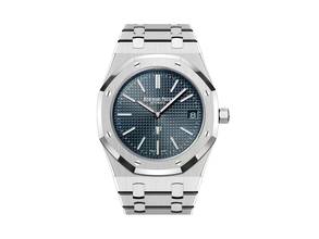 Thumbnail von Audemars Piguet Royal Oak Jumbo 16202st Jumbo Blue Dial New Full Set. New 2024