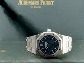 Thumbnail von Audemars Piguet Royal Oak Jumbo 16202st Jumbo Blue Dial New Full Set. New 2024