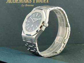 Thumbnail von Audemars Piguet Royal Oak Jumbo 16202st Jumbo Blue Dial New Full Set. New 2024