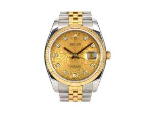 Thumbnail von Rolex Datejust 116233 36mm Gold Jubilee Dial With Big Diamonds - Full Set 2009
