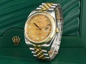 Thumbnail von Rolex Datejust 116233 36mm Gold Jubilee Dial With Big Diamonds - Full Set 2009