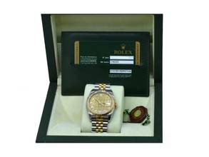 Thumbnail von Rolex Datejust 116233 36mm Gold Jubilee Dial With Big Diamonds - Full Set 2009