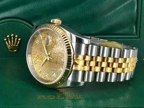 Thumbnail von Rolex Datejust 116233 36mm Gold Jubilee Dial With Big Diamonds - Full Set 2009