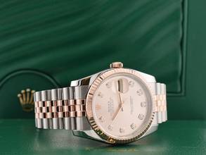 Thumbnail von Rolex Datejust 36 116231 Steel & Rose Gold With Pink Diamonds Dial - Full Set 36mm