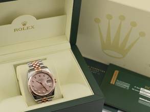 Thumbnail von Rolex Datejust 36 116231 Steel & Rose Gold With Pink Diamonds Dial - Full Set 36mm