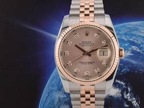 Thumbnail von Rolex Datejust 36 116231 Steel & Rose Gold With Pink Diamonds Dial - Full Set 36mm