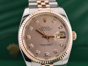 Thumbnail von Rolex Datejust 36 116231 Steel & Rose Gold With Pink Diamonds Dial - Full Set 36mm