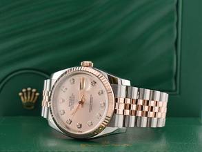 Thumbnail von Rolex Datejust 36 116231 Steel & Rose Gold With Pink Diamonds Dial - Full Set 36mm