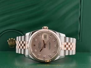 Thumbnail von Rolex Datejust 36 116231 Steel & Rose Gold With Pink Diamonds Dial - Full Set 36mm