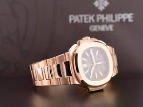 Thumbnail von Patek Philippe Nautilus 5980/1R Rose Gold Chronograph - Full Set Like New 2014